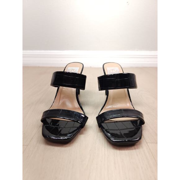 DV by Dolce Vita Selsta Size 6 Black Patent Block Heel Sandals - Picture 3 of 9